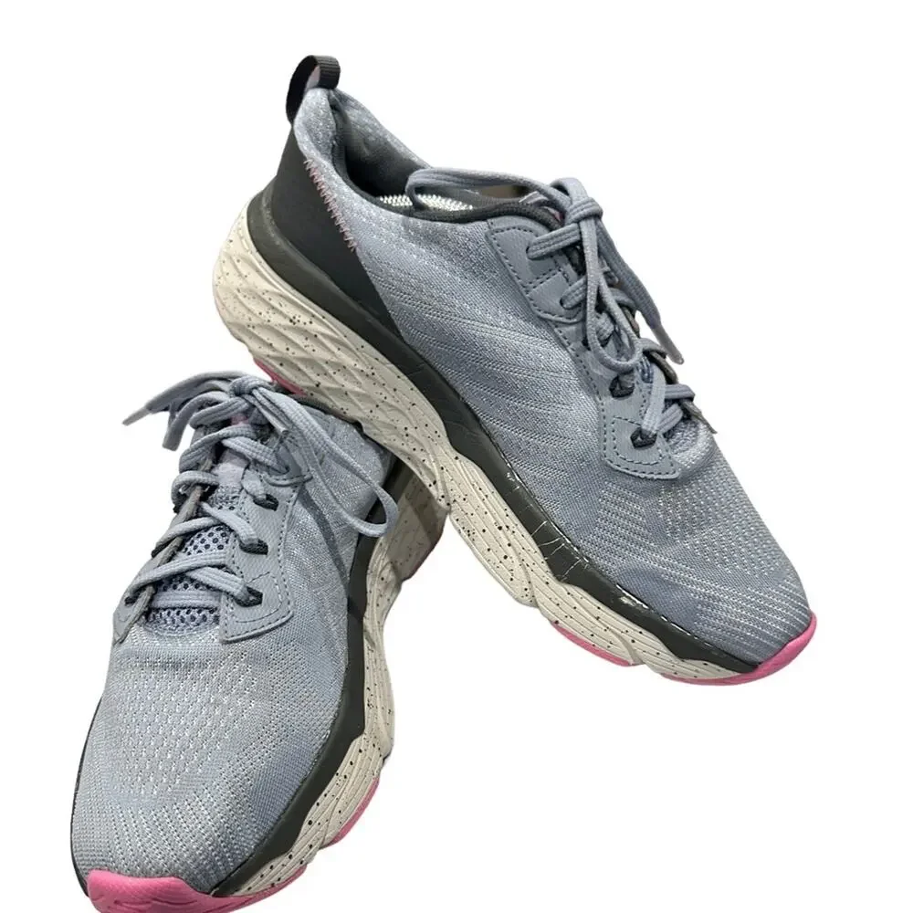 SKECHERS tennis shoes size 8 goga mat lace‎ ups  blue pink gray - Picture 3 of 9